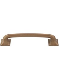 Southport Square Base Pull - 5 inch Center-to-Center in Brushed Bronze.